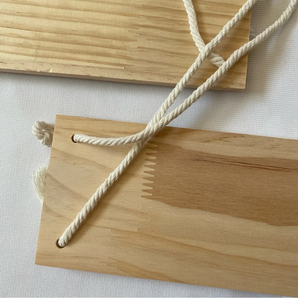 Wooden Hanging Swing with Rope